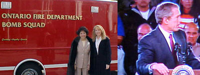 President George W. Bush in Ontario, CA
